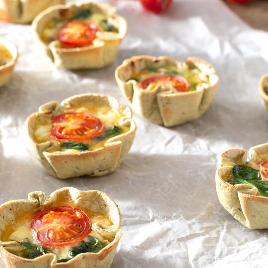 Vegetarian Spinach and Feta Tortilla Frittata Cups Dempster's